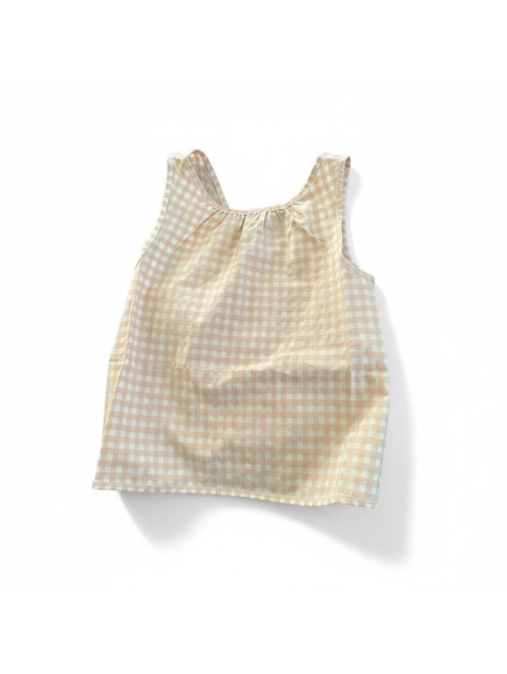 Sunday Collective Melon Gingham Tank – Pink – Size 10–11Y – NWT